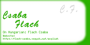 csaba flach business card